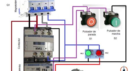electrical diagrams control  phase motor starter  start stop buttons