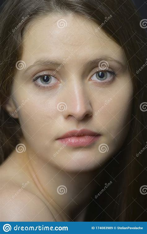 Beautiful Womangirl With Sad Face Stock Image Image Of Adult
