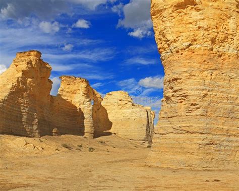 Monument Rocks In Western Kansas Stock Image Image Of Ancient City