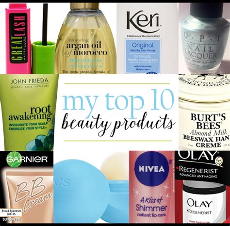 My Top 10 Beauty Products