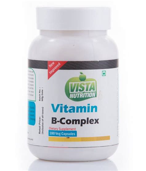 In short, our company is time proven, offering the purest, high quality vitamins backed by. Vista Nutritions Vitamin B-Complex 180 Capsules: Buy Vista ...