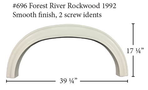 696 Rockwood Rv Fiberglass Single Fender Skirt 1 On Sale White