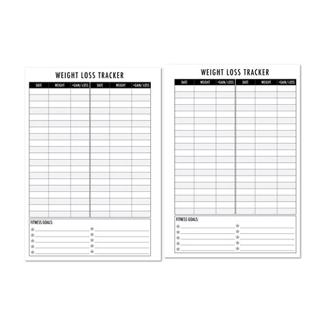 Weight Loss Tracker Citygirl Planners