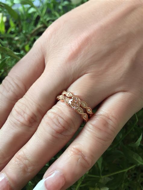 Gorgeous 14k Rose Gold And Pink Diamond 45ct Engagement