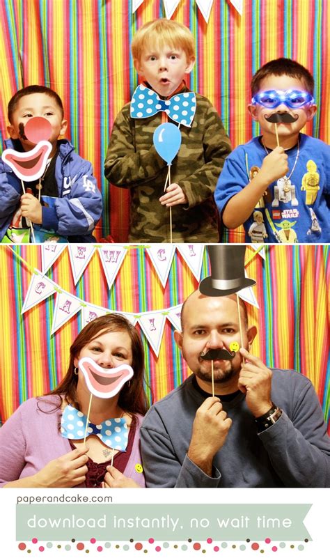 Circus Printable Photo Booth Props Paper And Cake