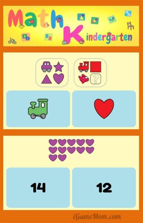 There are hundreds of math apps available; Fun Math App for Kindergarten Kids