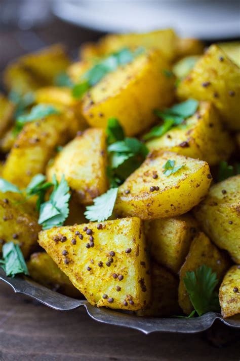 Easy Roasted Bombay Potatoes Recipe The Wanderlust Kitchen