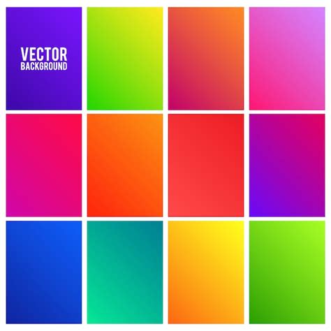 Premium Vector Vibrant Colorful Gradients Swatches Set