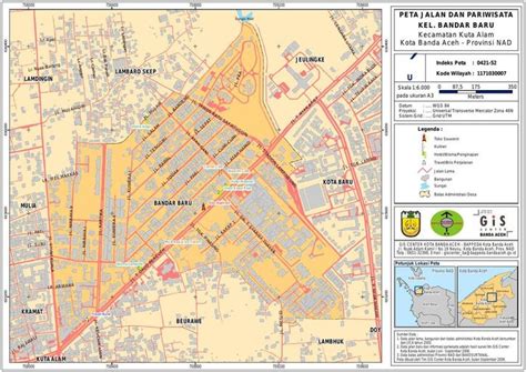 Peta Hasil Survey Jalan Dan Sarana Pariwisata Kelurahan Bandar Baru
