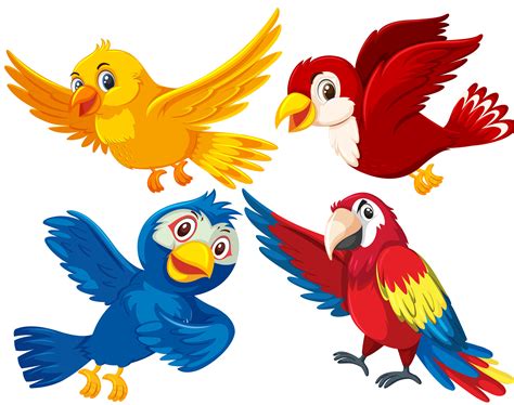 Set Of Different Birds 591060 Vector Art At Vecteezy