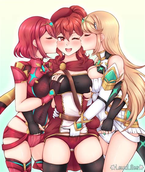 Pyra Mythra And Anna Fire Emblem And 3 More Drawn By Lewdlilies