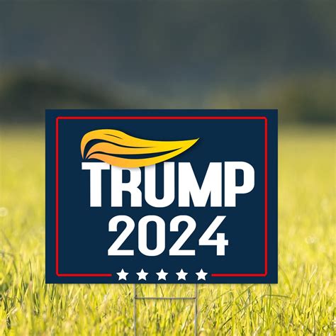 Trump 2024 Big Hair 24 X 18 Yard Sign with metal H Stake | Etsy
