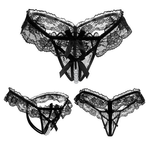 Womens Clothing Women Ladies Lace Knickers Lingerie G String Crotchles
