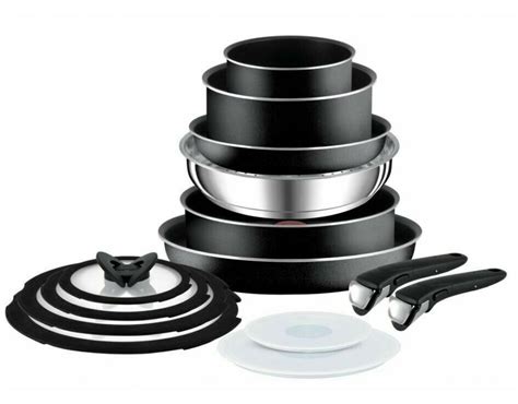 Tefal L Ingenio Essential Piece Pots Pans Set Black