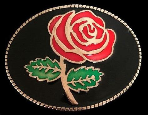 Red Rose Flower Western Cowgirl Floral Belt Buckle Buckles Cool Belt