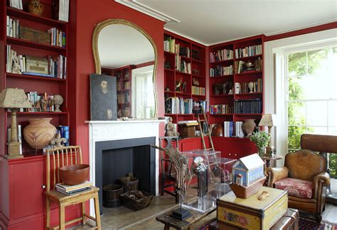 The Geeky Red Study Room Interior Design Ideas