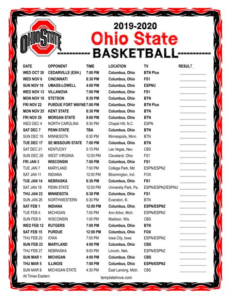 Ohio State Printable Schedule Web 2023 Ohio State Football Schedule