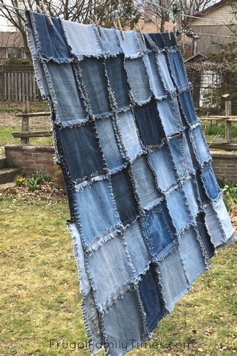 How To Make A Denim Quilt Using Old Jeans An Ultra Simple Sewing