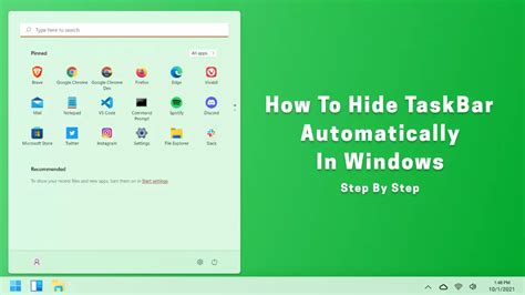 How To Auto Hide The Taskbar In Windows 11 When Not In Use