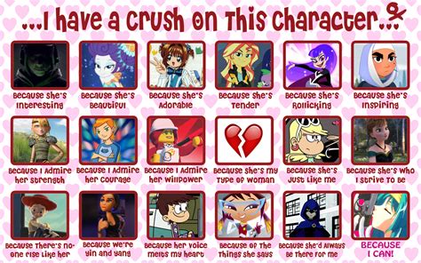 i have a crush on this character meme by loudnoises on deviantart
