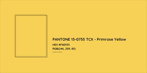 About Pantone 13 0755 Tcx Primrose Yellow Color Color Codes