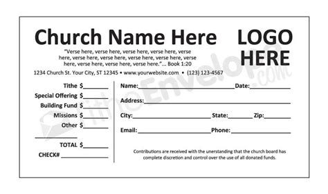 Church Tithe Envelope Template Portal Tutorials