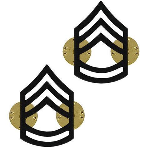 Army Chevron Sergeant First Class Black Metal Army Navy Now