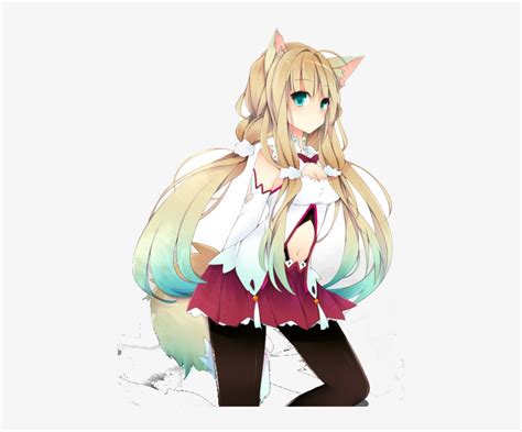Wolf Cute Anime Girl With Brown Hair