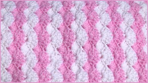 How To Crochet A Baby Blanket Using A Shell Stitch Youtube