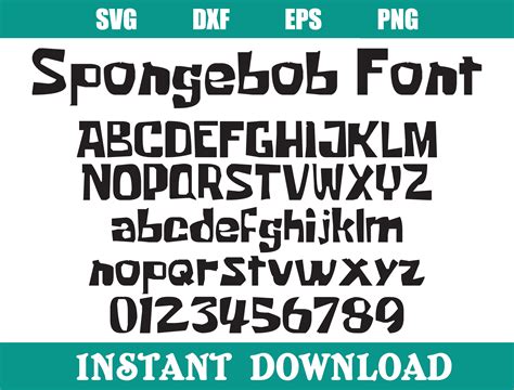 Spongebob Svg Spongebob Font Sponge Bob Svg File Spongebob Etsy Gambaran