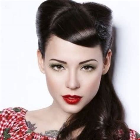 50s Pin Up Hairstyles With Bangs