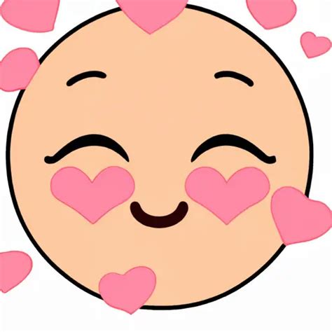 Blushing Emoji With Hearts Groenerekenkamer