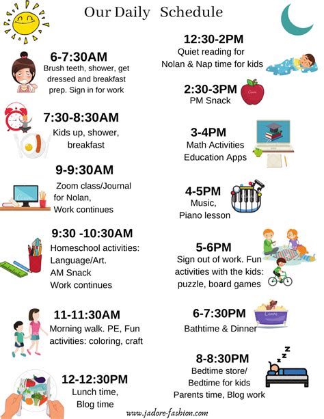 How To Plan Daily Schedule With Kids Jadore Fashion