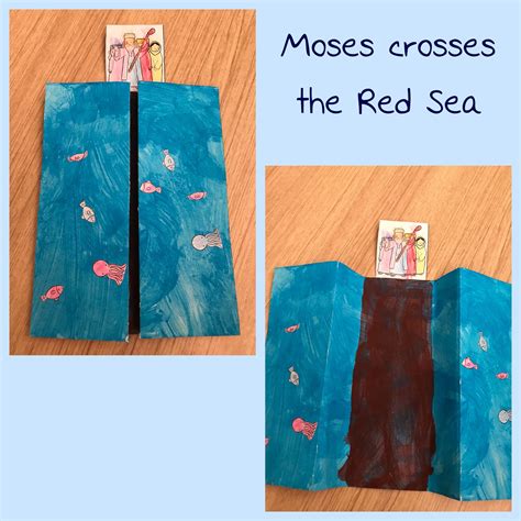 Moses Crosses The Red Sea Sea Crafts Crossing The Red Sea Crafts