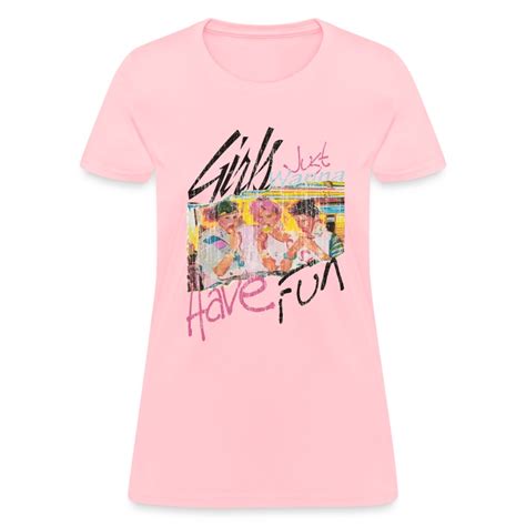 Girls Just Wanna Have Fun 80s Vintage Pink T Shirt T Shirt The 3rd Base Clothing