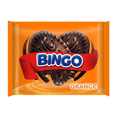 Bingo Cookie Sandwich Orange Filled Choco 10 Packs 28g Shopee Philippines