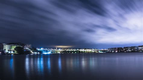 Free Images Water Horizon Light Cloud Sky Skyline Night