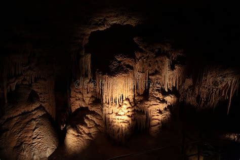 Stalactites And Stalagmites Inside Mammoth Cave National Park Stock