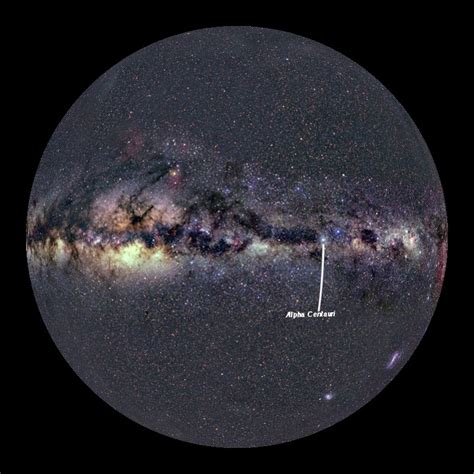 Milky Way Panorama Alpha Centauri Label Science On A Sphere