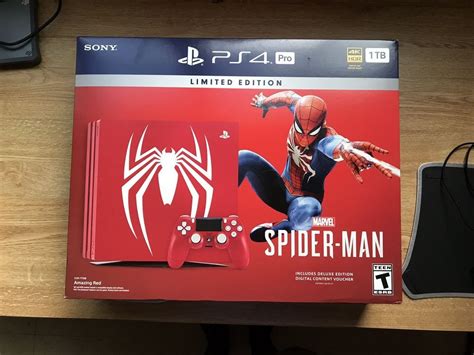 Sony Playstation 4 Pro 1tb Spider Man Limited Edition Spiderman