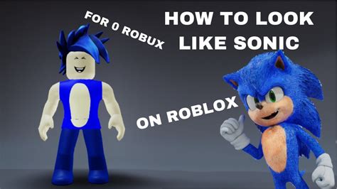 How To Look Like Sonic The Hedgehog On Roblox For Free Youtube