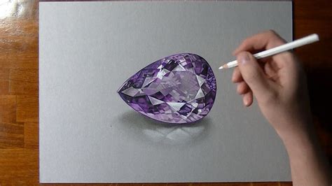 How I Draw An Amethyst Gemstone Gemstone Art Jewelry Drawing Drawings