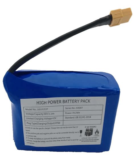 Self Balance Smart Scooter Battery Pack 36v 22ah 10s1p 18650 Electric