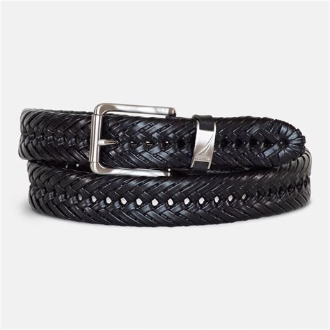 Belts Nautica Mens Braided Belt True Black ⋆ Giardiniegiardinetti