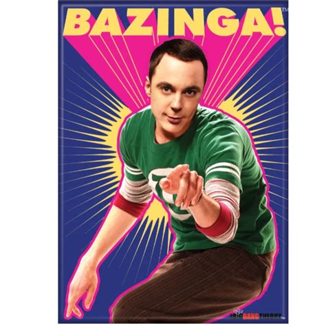 The Big Bang Theory Sheldon Bazinga Fridge Magnet Retrofestive Ca