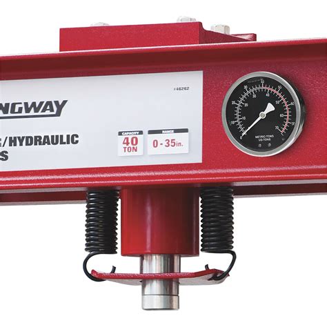 Strongway 40 Ton Pneumatic Shop Press With Gauge And Winch Northern Tool