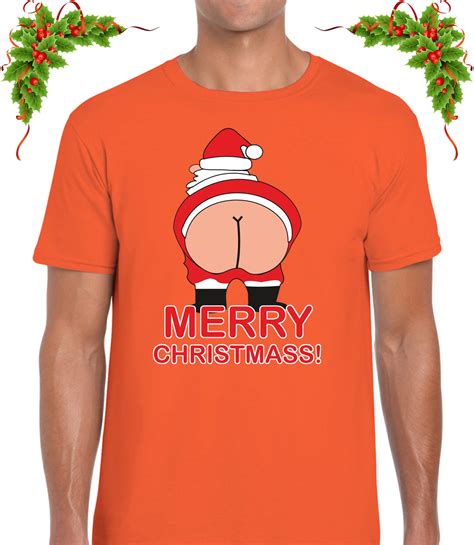 merry christmas ass mens t shirt funny rude santa joke xmas design unisex top ebay