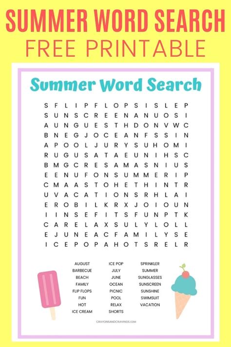 Summer is just around the corner, so i created this free printable summer word search coloring page for everyone to enjoy. Free Printable Summer Puzzles | Free Printable