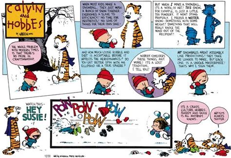 February 16 1992 The Art Of A Snowball Hobbes And Bacon Calvin And