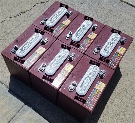 6 Pack 36v 6 Volt Golf Cart Batteries Trojan Battery T 105 Ezgo